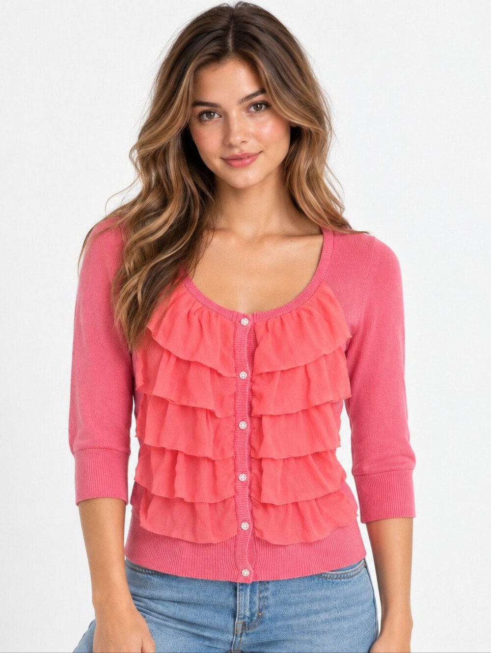 XOXO | Cardigan 3/4 sleeves Scoop Neck NWT Small